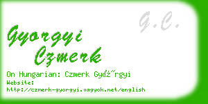 gyorgyi czmerk business card